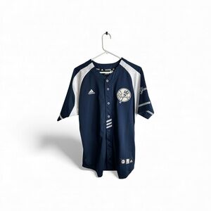 NY Yankee Women’s XL Jeter Jersey Baseball MLB Blue White 4609